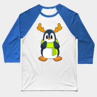 Penguin Reindeer Baseball T-Shirt